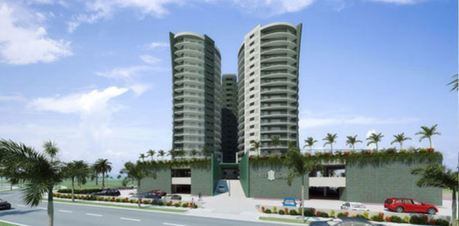Residential apartments with spectacular views of the Caribbean and Isla Mujeres.
